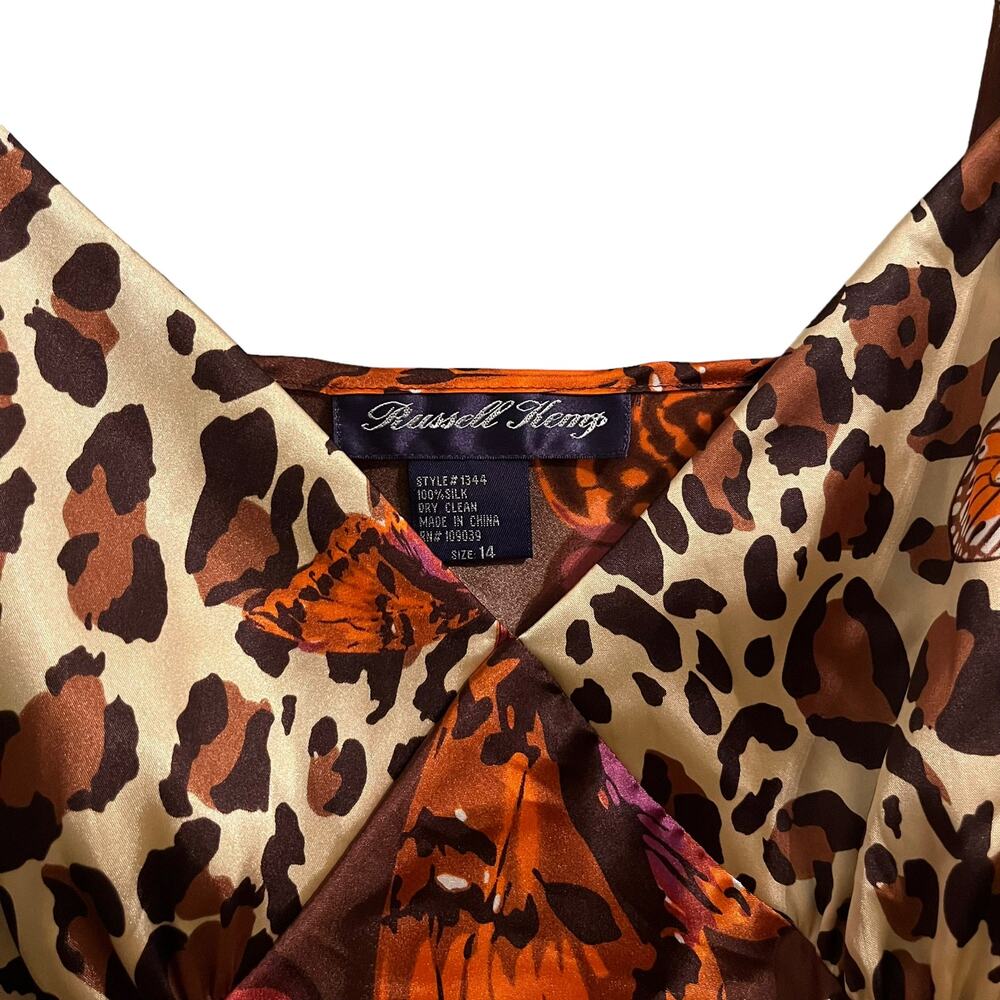 Russell Kemp Y2K Silk Mixed Print Tank L/14 - Picture 5 of 5